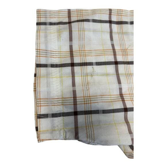 Delf Trading Inc Mens Size 3XL Long Sleeve Beige Striped Brown Button Up Shirt - Picture 9 of 13